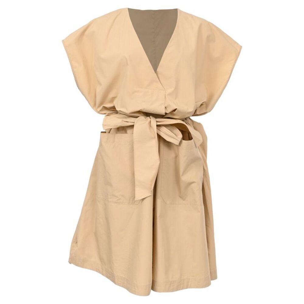Weekend Max Mara Mitico Midi Dress in Beige Cotton